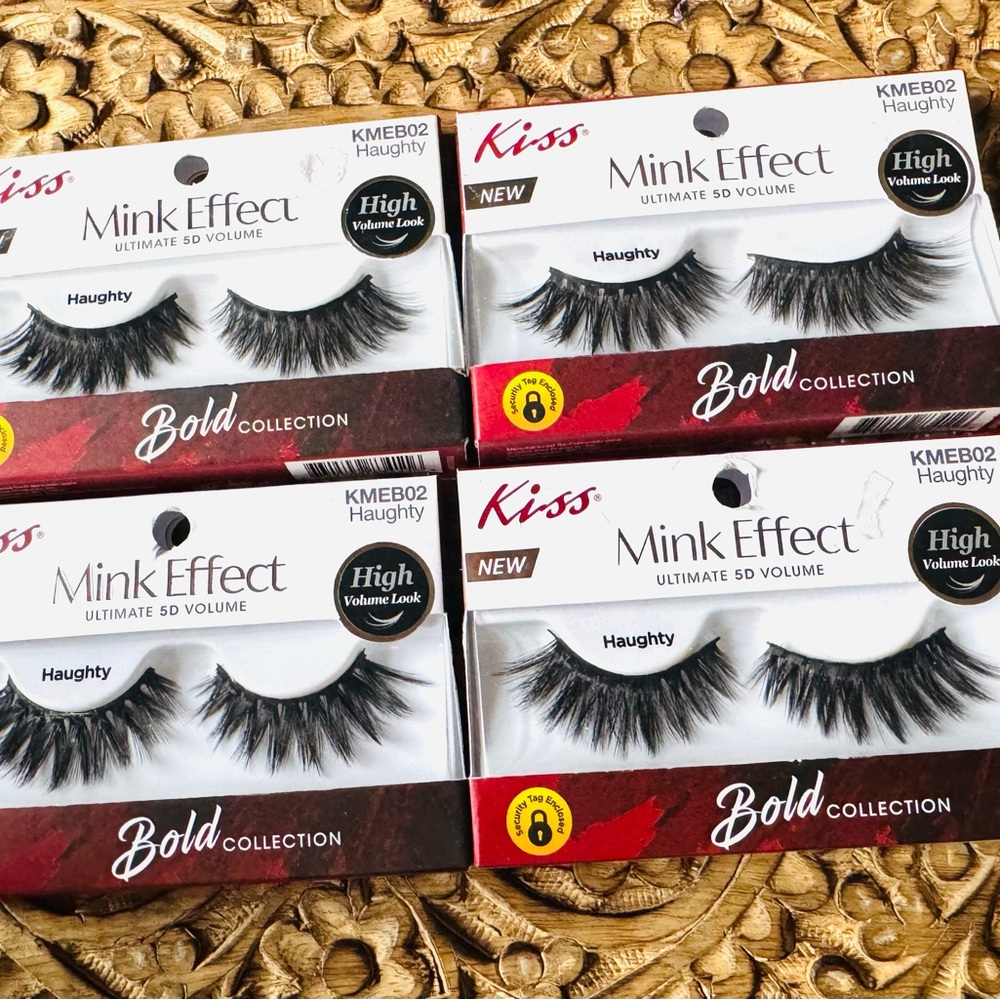 New! KISS Mink Effect Bold Collection -style: Haughty -4 pair of eyelashes
